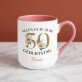 Zum 50. Geburtstag blumen - Ein Becher mit farbigem rand