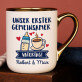 Unser erster gemeinsamer vatertag - Ein Becher mit Goldrand