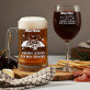 nach der Arbeit - Set aus Becher und Weinglas