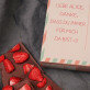 Postkarte zum Valentinstag - Schokolade mit Erdbeeren