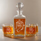 Schenkt ein, wie kein anderer - Whiskykaraffe und Whiskygläser - Set mit Gravur