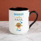 Ungeheuer cooler papa - Ein Becher mit farbigem rand