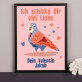 ich schicke Dir viel Liebe - Kunstdruck mit Rahmen
