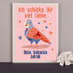 ich schicke Dir viel Liebe - Kunstdruck mit Rahmen