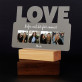 Freundinen collage - Druck auf Acrylglas mit LED Beleuchtung - Wort LOVE