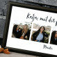 Freundinen collage - Kunstdruck mit Rahmen