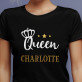 Queen - Schwarzes T-Shirt für Damen