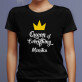 Queen of everything - Schwarzes T-Shirt für Damen