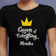 Queen of everything - Schwarzes T-Shirt für Damen