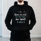Gemeinsam bis ans ende der welt - Schwarzer Kapuzenpullover für Herren