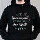 Gemeinsam bis ans ende der welt - Schwarzer Kapuzenpullover für Herren