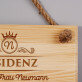 Residenz 2 - Holzschild