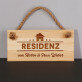Residenz - Holzschild