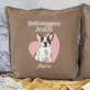 Bulldoggen-Eltern - Set mit zwei Kissen
