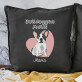 Bulldoggen-Eltern - Set mit zwei Kissen