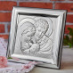 Heilige Taufe - Hl. Familie - Quadrat -Silbernes Bild mit Gravur