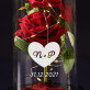 Herz + Datum - Ewige Rose Im Glas