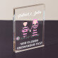 Wir kleben aneinander fest- Acrylblock