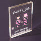 Wir kleben aneinander fest- Acrylblock