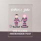 Wir kleben aneinander fest- Acrylblock