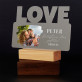 Herz gestohlen - Druck auf Acrylglas mit LED Beleuchtung - Wort LOVE