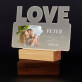 Herz gestohlen - Druck auf Acrylglas mit LED Beleuchtung - Wort LOVE