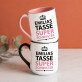 Super schwester - Ein Becher mit farbigem rand