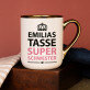 Super schwester - Ein Becher mit Goldrand