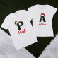 Weihnachts-Initiale mit Namen - T-Shirts für Paare