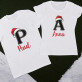 Weihnachts-Initiale mit Namen - T-Shirts für Paare