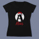 Initiale mit namen - Schwarzes T-Shirt für Damen