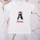 Weihnachts-Initiale mit Namen - T-Shirt mit Aufdruck für Damen