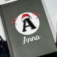 Weihnachts-Initiale mit Namen - Notizbuch A5 mit Aufdruck
