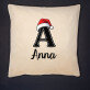 Weihnachts-Initiale mit Namen - Kissen