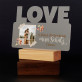 Schönen Hochzeitstag - Druck auf Acrylglas mit LED Beleuchtung - Wort LOVE