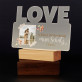 Schönen Hochzeitstag - Druck auf Acrylglas mit LED Beleuchtung - Wort LOVE
