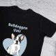 Bulldoggen Vati - Schwarzes T-Shirt für Herren