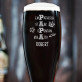 Papa-Kreuzworträtsel - Bierglas mit Gravur