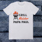 Papa Grillmeister - T-Shirt mit Aufdruck für Herren