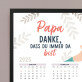 Papa, danke, dass du da bist - Kalender im Rahmen