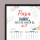 Papa, danke, dass du da bist - Kalender im Rahmen