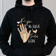 Papa, sohn - Schwarzer Kapuzenpullover für Herren