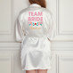 team bride - Bademantel aus Satin 