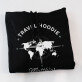 Travel hoodie - Schwarzer Kapuzenpullover für Herren