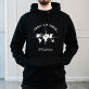 Travel hoodie - Schwarzer Kapuzenpullover für Herren