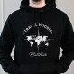 Travel hoodie - Schwarzer Kapuzenpullover für Herren
