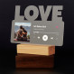 Unser lied spotify - Druck auf Acrylglas mit LED Beleuchtung - Wort LOVE