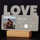Unser lied spotify - Druck auf Acrylglas mit LED Beleuchtung - Wort LOVE