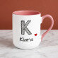 Dein name - Ein Becher mit farbigem rand