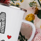 Dein Name - emaillierter Becher